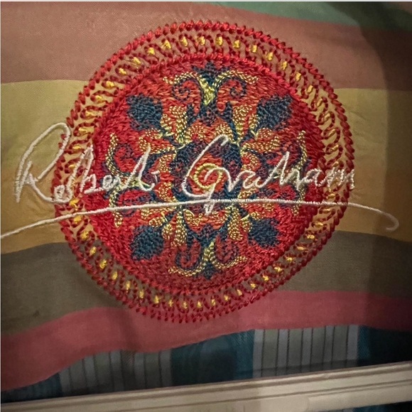 Robert Graham Striped Button Down Shirt. Fun funky item to add to your closet! - Picture 2 of 4